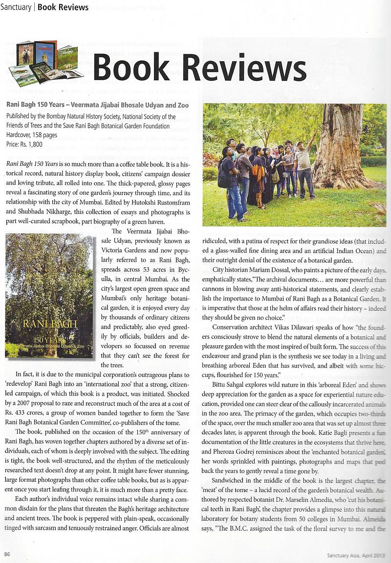 Sanctuary Asia, April 2013 review, page 86